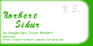 norbert sikur business card